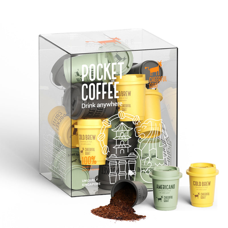 CheerfulGoat Instant Cold Brew Coffee – 100% Pure Arabica, Freeze-Dried for Ultimate Freshness, No Sugar, No Additives, Low Acid, Smooth & Rich, Healthy for Iced & Hot Coffee, Home Outdoor,15 Servings