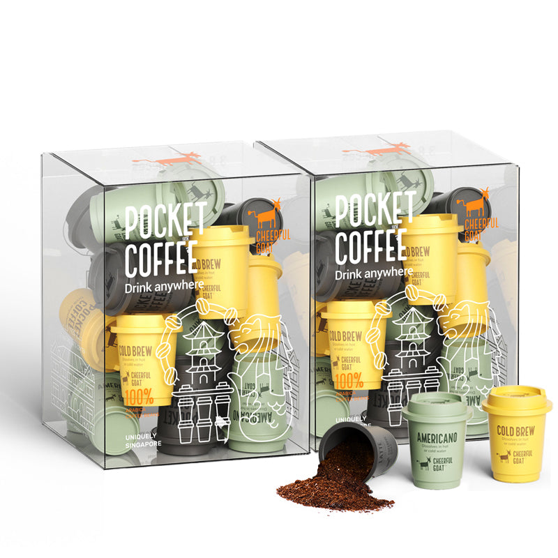 CheerfulGoat Instant Cold Brew Coffee – 100% Pure Arabica, Freeze-Dried for Ultimate Freshness, No Sugar, No Additives, Low Acid, Smooth & Rich, Healthy for Iced & Hot Coffee, Home Outdoor,30 Servings