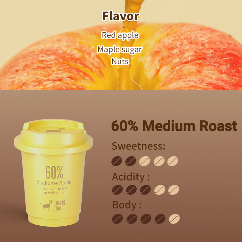 CHEERFUL GOAT Pocket Coffee Powder Freeze-Dried Coffee 45pcs