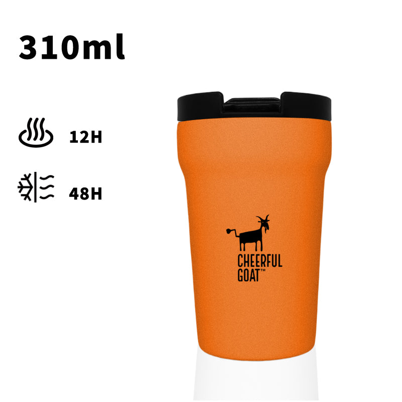 Cheerful Goat Coffee Mug Ceramic Inner Liner Coffee Cup Travel Thermal Tumbler 350ml