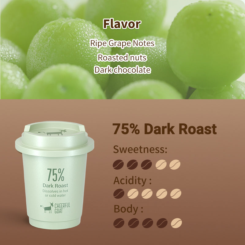 CHEERFUL GOAT Pocket Coffee Powder Freeze-Dried Coffee 45pcs