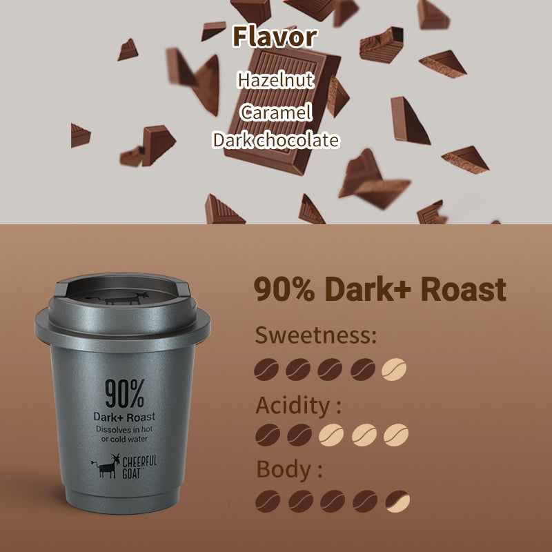 CHEERFUL GOAT Pocket Coffee Powder Freeze-Dried Coffee 45pcs