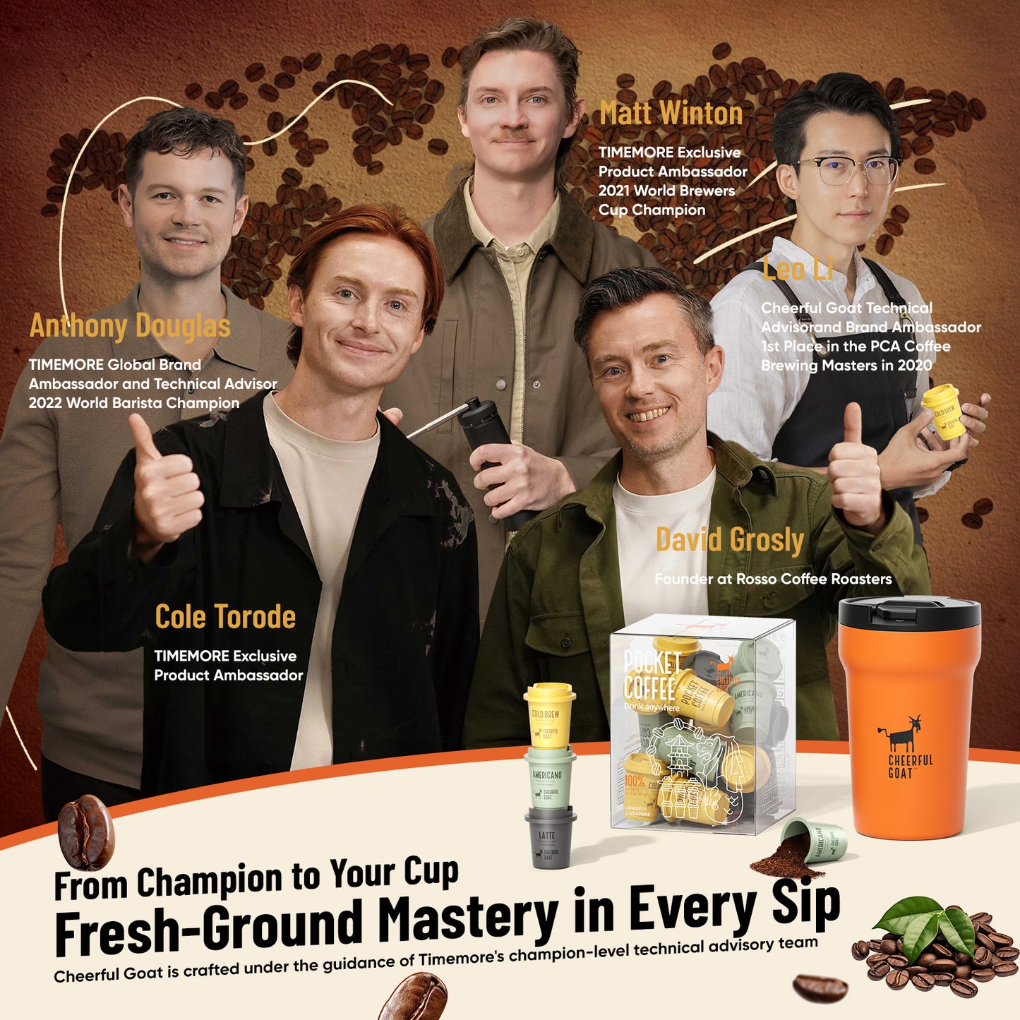 CheerfulGoat Instant Cold Brew Coffee – 100% Pure Arabica, Freeze-Dried for Ultimate Freshness, No Sugar, No Additives, Low Acid, Smooth & Rich, Healthy for Iced & Hot Coffee, Home Outdoor,30 Servings