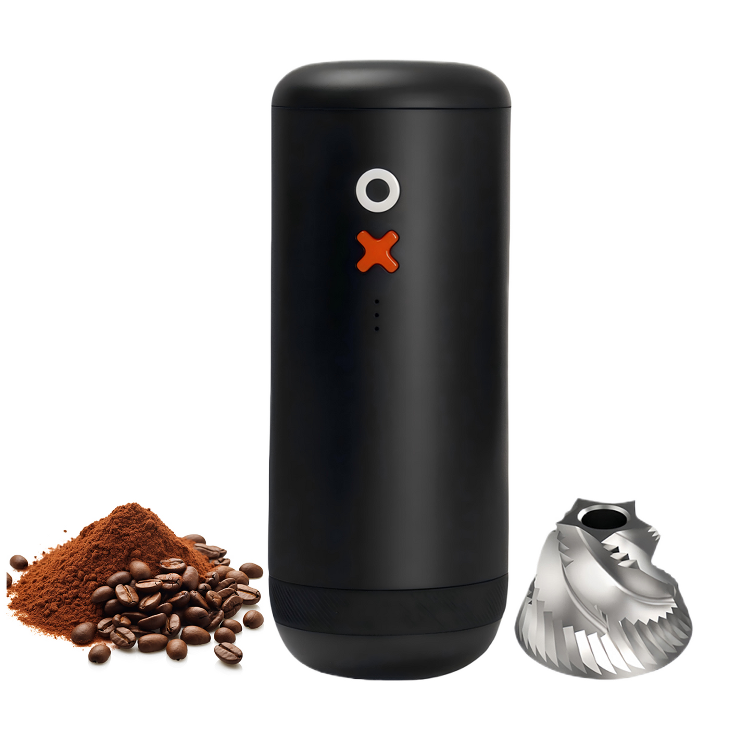 Nuttii Burr Coffee Grinder – Electric, Portable, Small, Quiet Adjustable Conical Burr Coffee Bean Mill, 20 Grind Settings for Espresso, Pour-Over, French Press Moka, A TIMEMORE Brand (Matte Black)