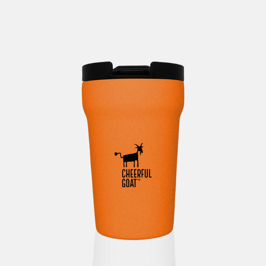 Cheerful Goat Coffee Mug Ceramic Inner Liner Coffee Cup Travel Thermal Tumbler 350ml