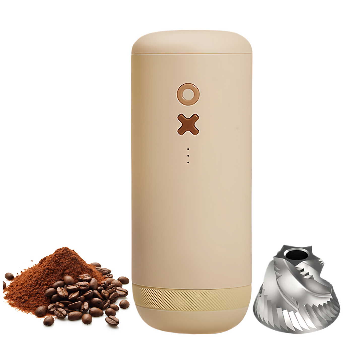 Nuttii Burr Coffee Grinder – Electric, Portable, Small, Quiet Adjustable Conical Burr Coffee Bean Mill, 20 Grind Settings for Espresso, Pour-Over, French Press Moka, A TIMEMORE Brand (Matte Black)
