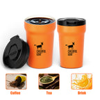 Ceramic Inner Coffee Mug Tumbler 350ml Orange