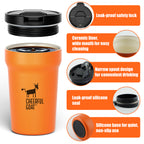 Ceramic Inner Coffee Mug Tumbler 350ml Orange