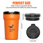 Ceramic Inner Coffee Mug Tumbler 350ml Orange