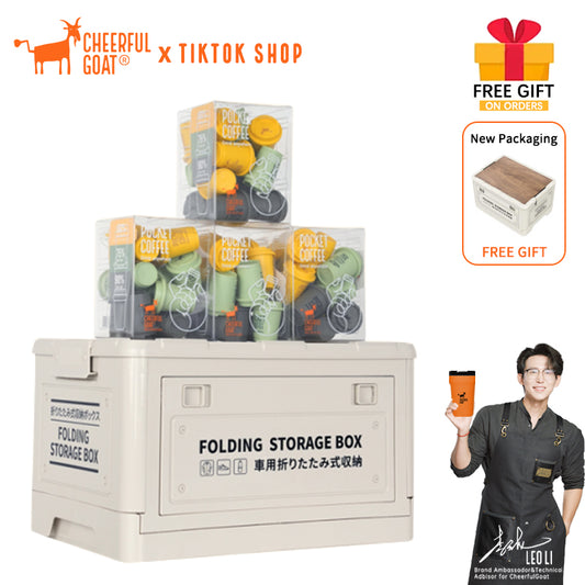 【Cheerful Goat】 POCKET COFFEE FAMILY VALUE PACK Coffee Powder 66pcs