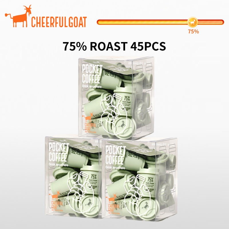 CHEERFUL GOAT Pocket Coffee Powder Freeze-Dried Coffee 45pcs