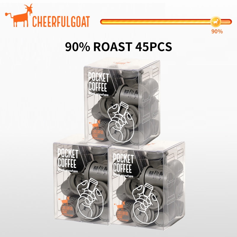 CHEERFUL GOAT Pocket Coffee Powder Freeze-Dried Coffee 45pcs