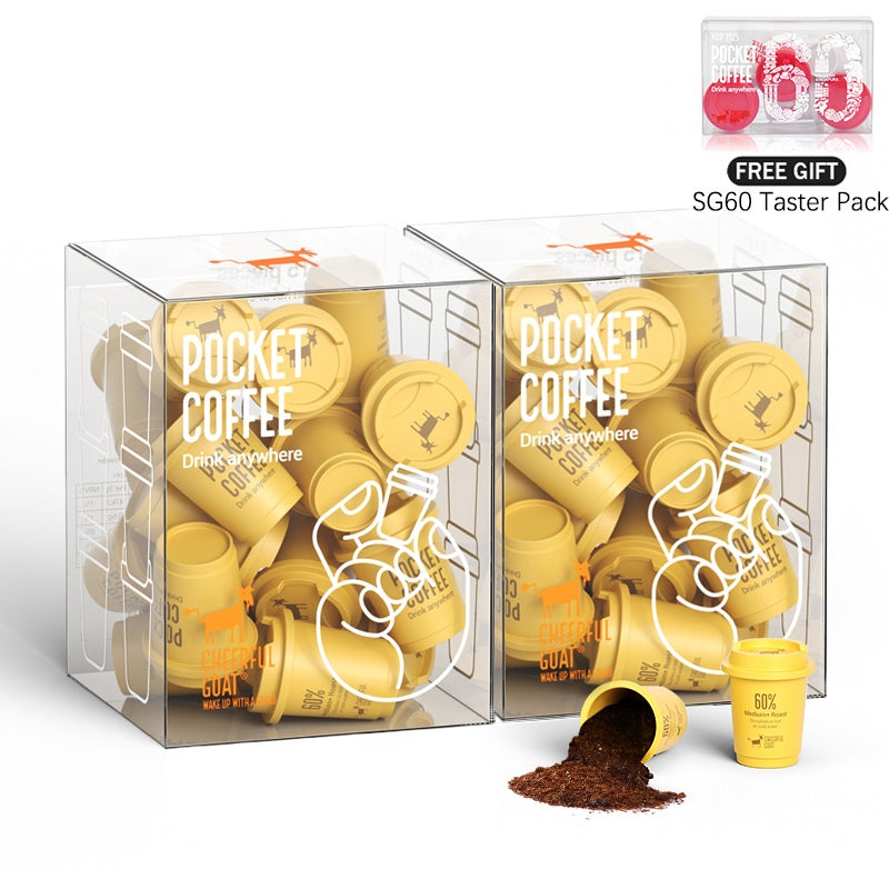 【Cheerful Goat】 Specialty Coffee Pocket Coffee Cold Brew Instant Coffee 100% Arabica 30pcs
