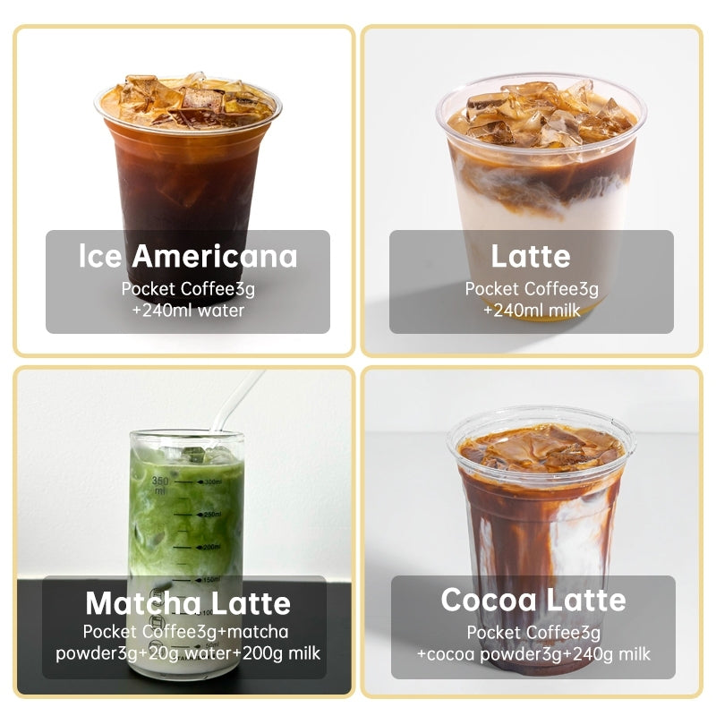 【Taster Pack】 Cheerful Goat Pocket Coffee Specialty Coffee Instant Cold Brew Coffee Powder 6pcs
